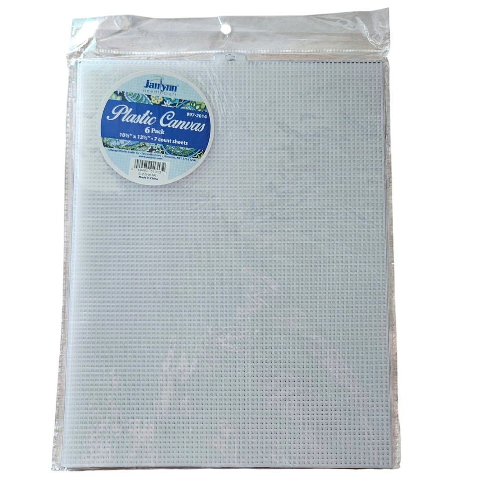 Janlynn Needlecraft Plastic Canvas 6 Pack 10.5x13.5 7 Count Clear 997-2014